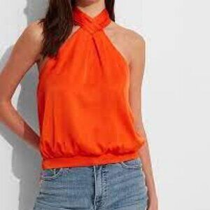 Orange Tie Back Halter